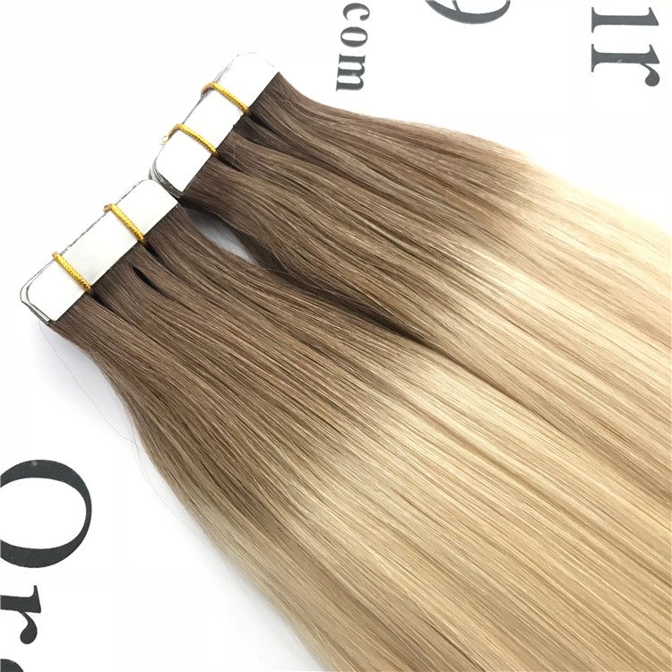 Customized 100%human hair tape in hair extension C13